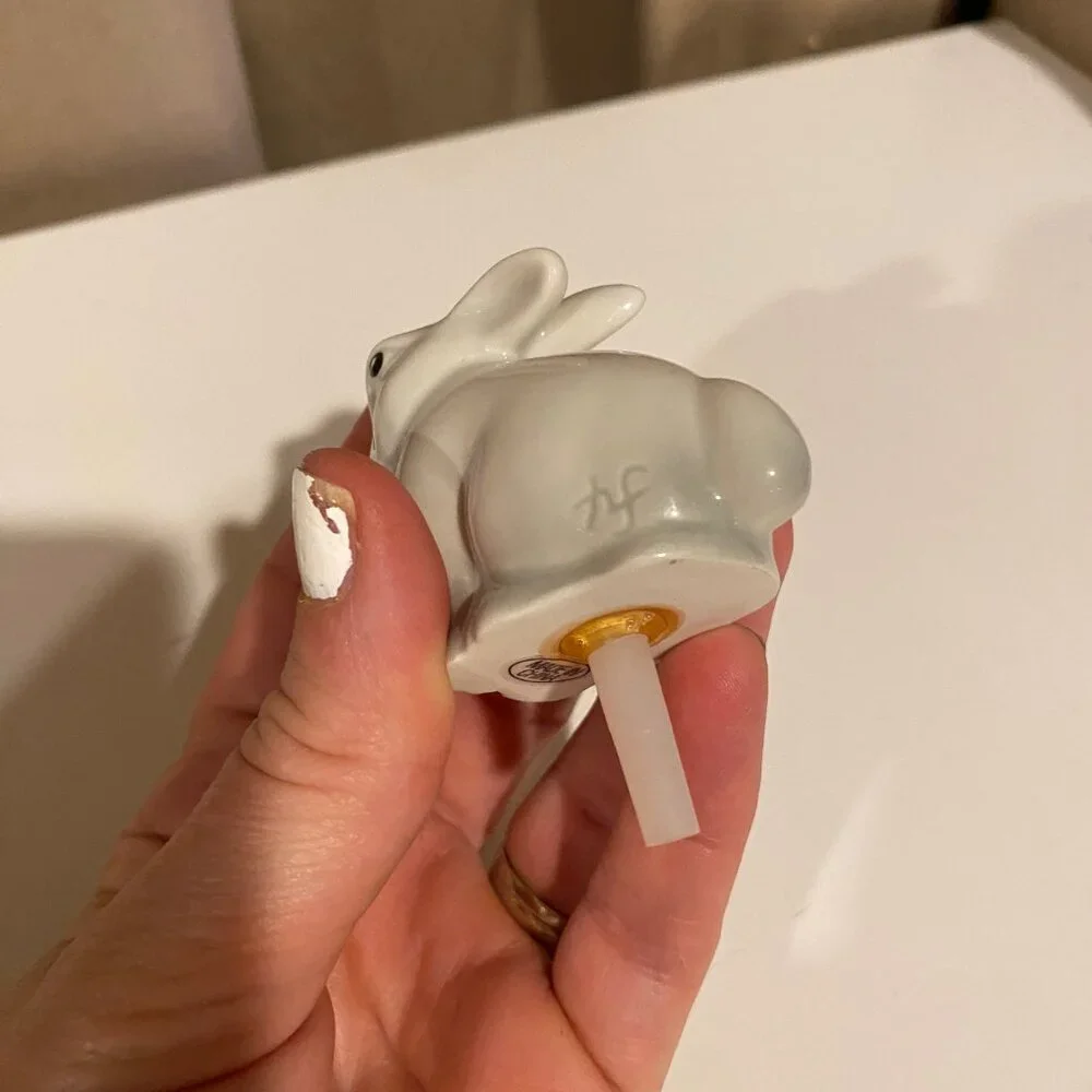 Nora Fleming Mini Gray Rabbit Easter Bunny Figurine Charm